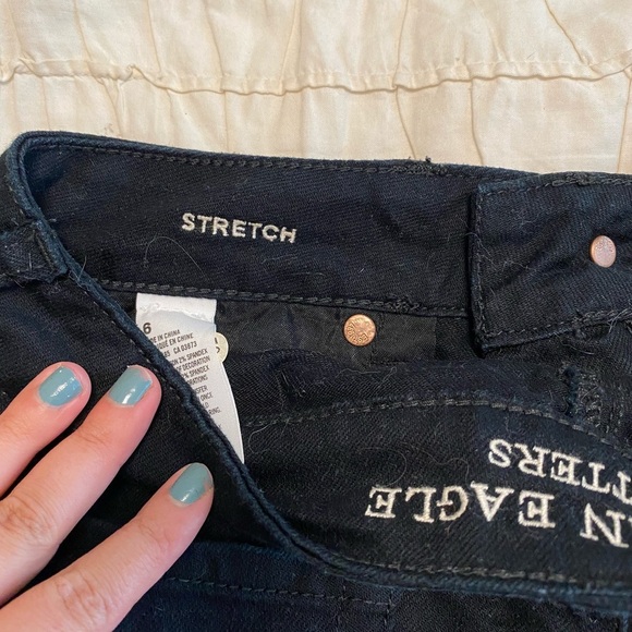 Black American Eagle Crop Shorts - Picture 6 of 7